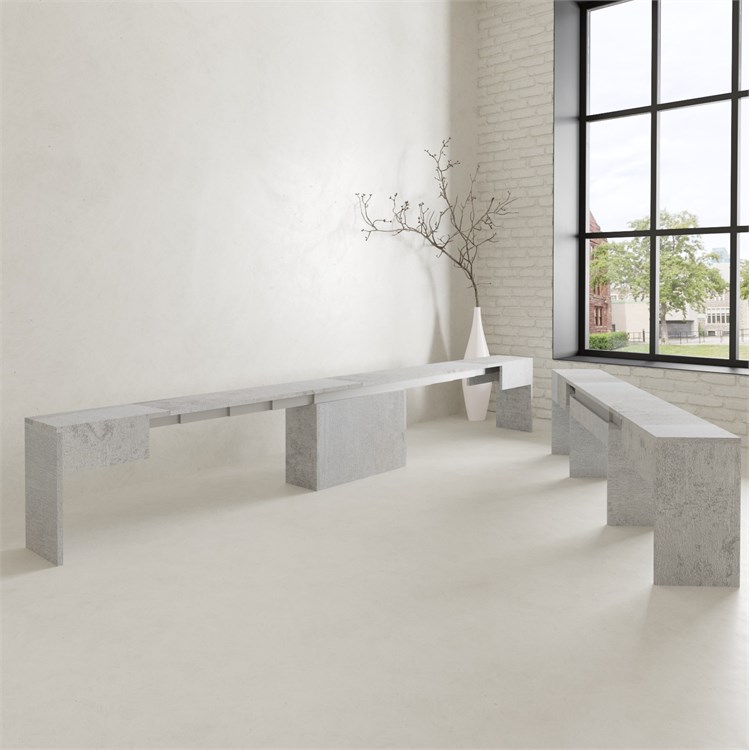 Karen extendable bench with extension holder in Consolle