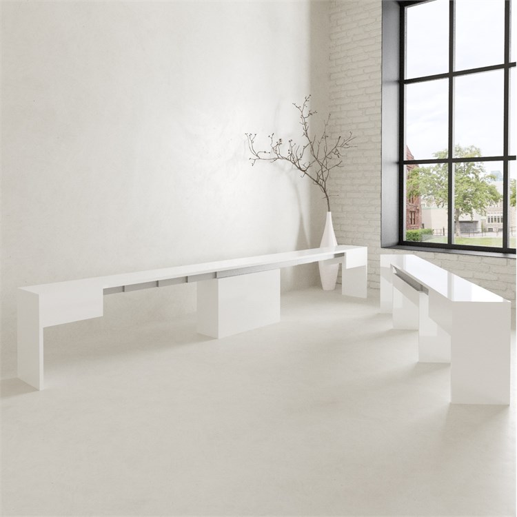 Karen extendable bench with extension holder in Consolle