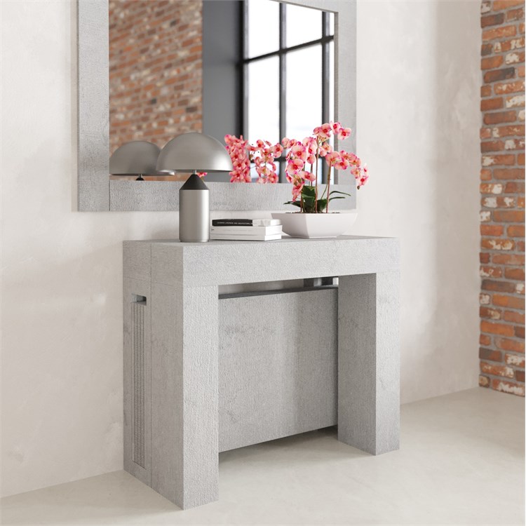 Consolle allungabile Kilika con porta prolunghe in Consolle