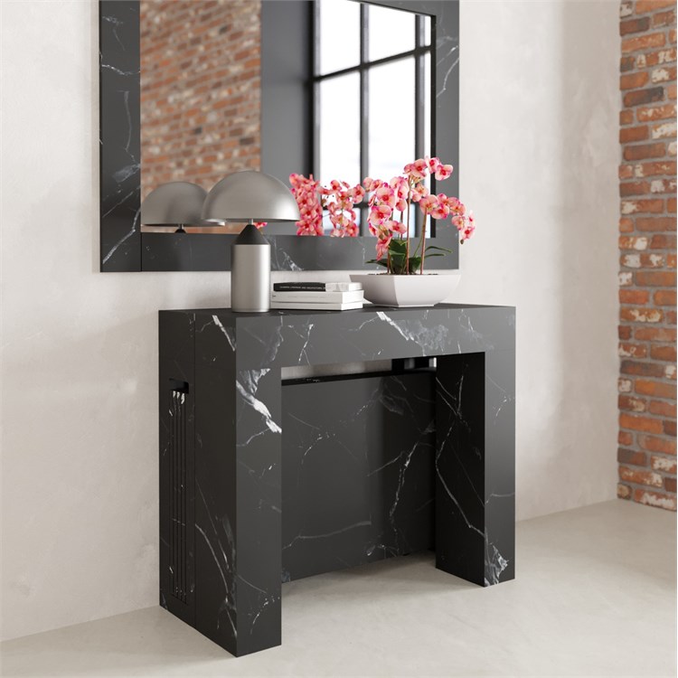 Consolle allungabile Kilika con porta prolunghe in Consolle