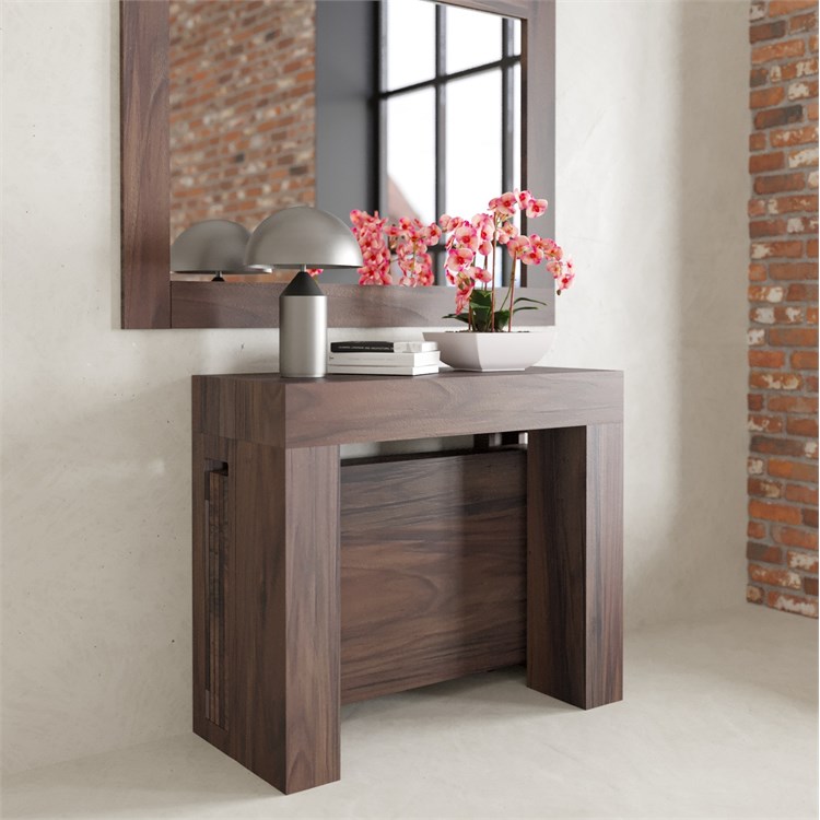 Consolle allungabile Kilika con porta prolunghe in Consolle