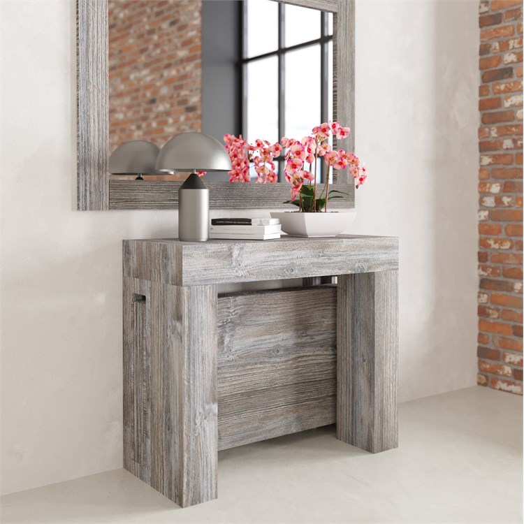 Consolle allungabile Kilika con porta prolunghe in Consolle