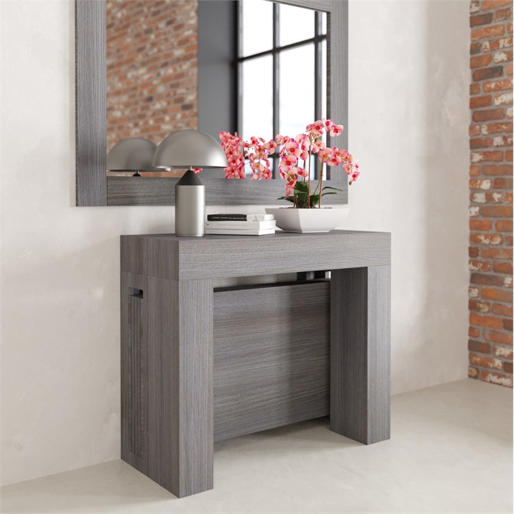 Consolle allungabile Kilika con porta prolunghe in Consolle