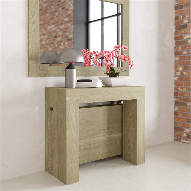 Consolle allungabile Kilika con porta prolunghe in Consolle