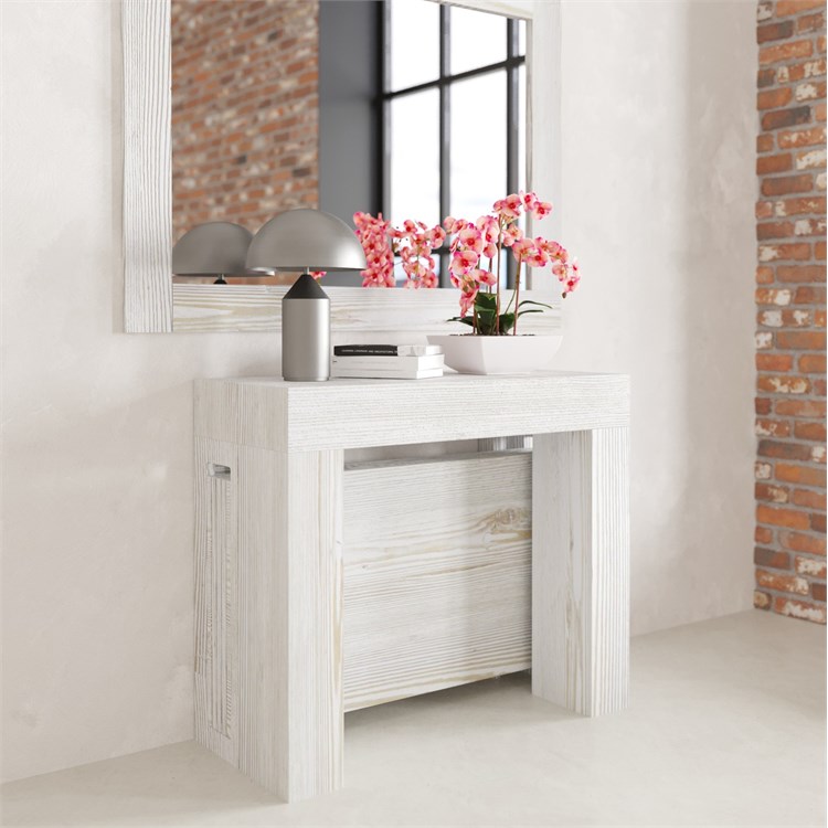 Consolle allungabile Kilika con porta prolunghe in Consolle