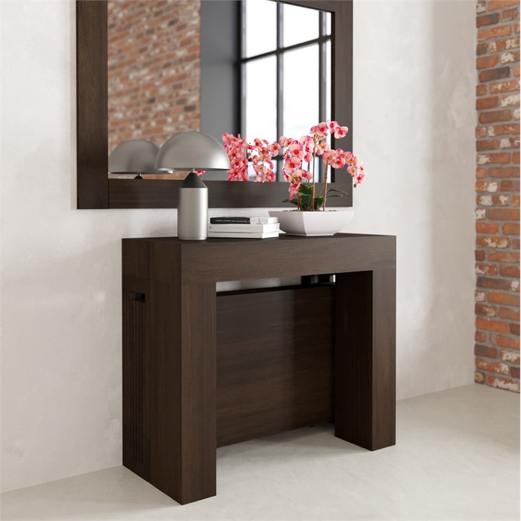 Consolle allungabile Kilika con porta prolunghe in Consolle