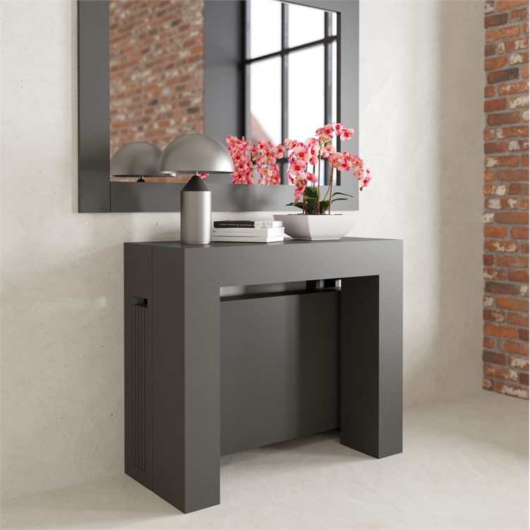 Consolle allungabile Kilika con porta prolunghe in Consolle