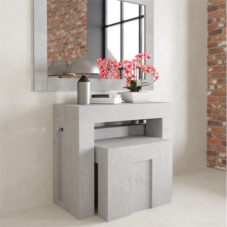 Kit Consolle Kilika con porta prolunghe + Panca Candy - Allungabili 300 cm in Consolle