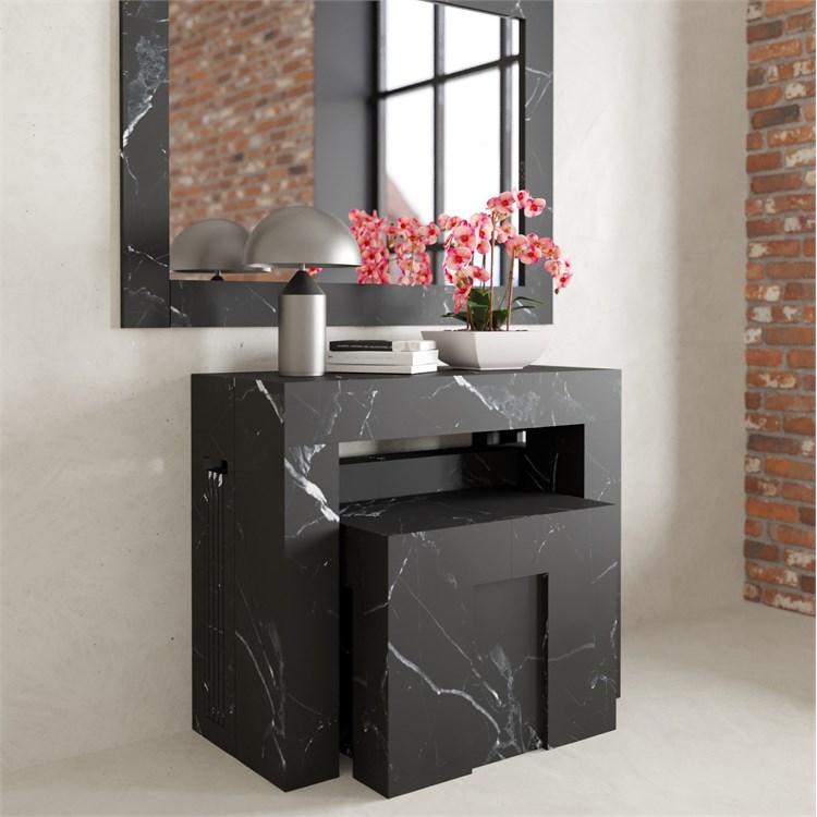 Kit Consolle Kilika con porta prolunghe + Panca Candy - Allungabili 300 cm in Consolle