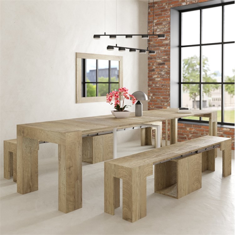 copy of Extensible console Kilika in laminated wood folding in Consolle