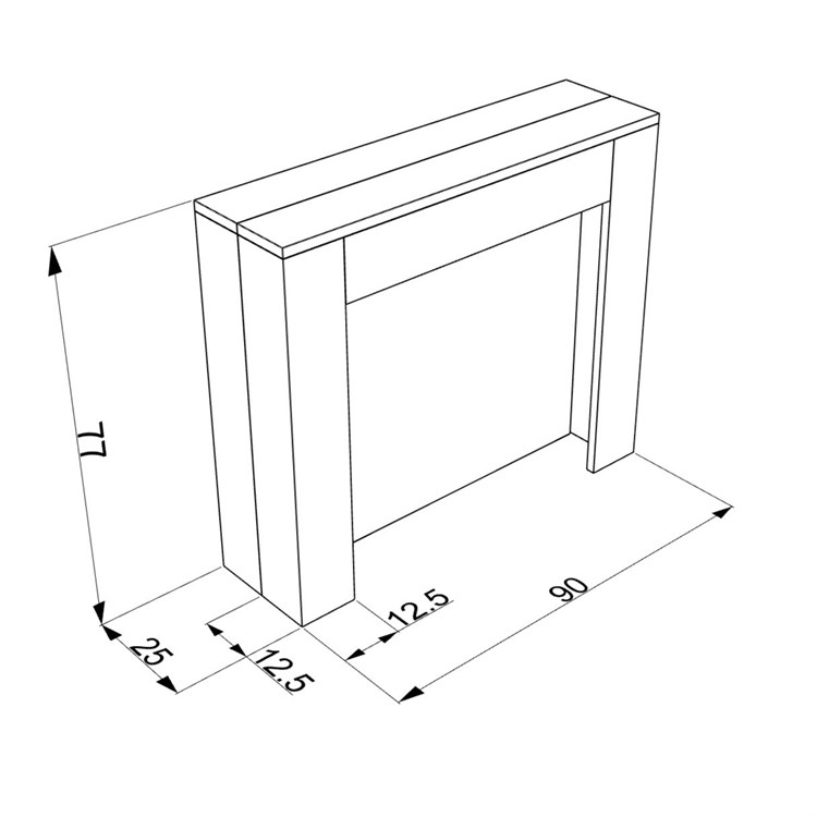 Consolle allungabile Luna con porta prolunghe in 