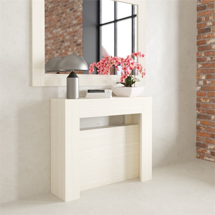 Consolle allungabile Luna con porta prolunghe in 