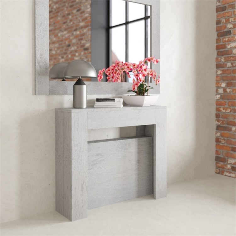 Consolle allungabile Luna con porta prolunghe in 