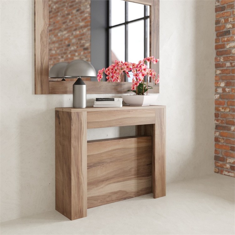 Consolle allungabile Luna con porta prolunghe in 