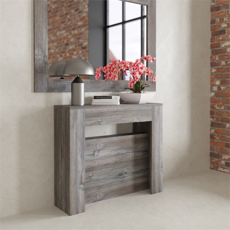 Consolle allungabile Luna con porta prolunghe in 