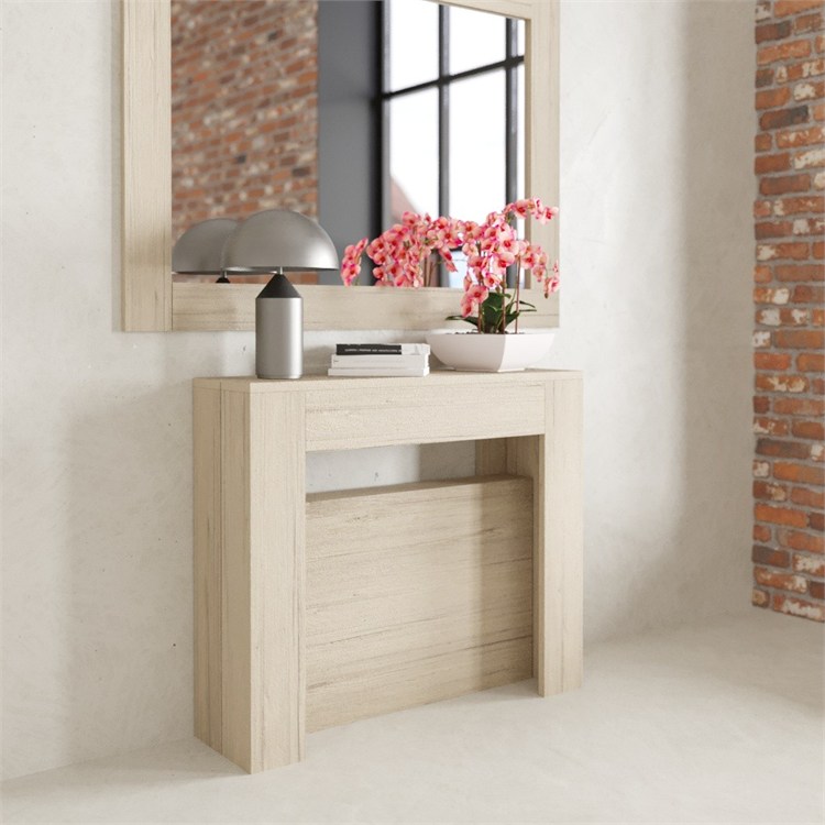 Consolle allungabile Luna con porta prolunghe in 