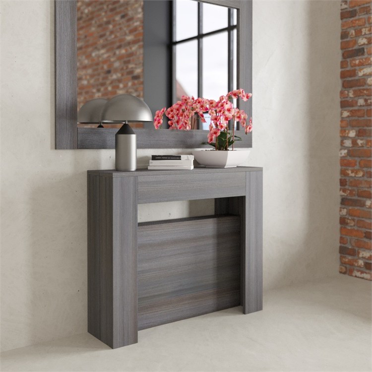 Consolle allungabile Luna con porta prolunghe in 