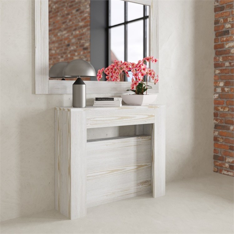 Consolle allungabile Luna con porta prolunghe in 