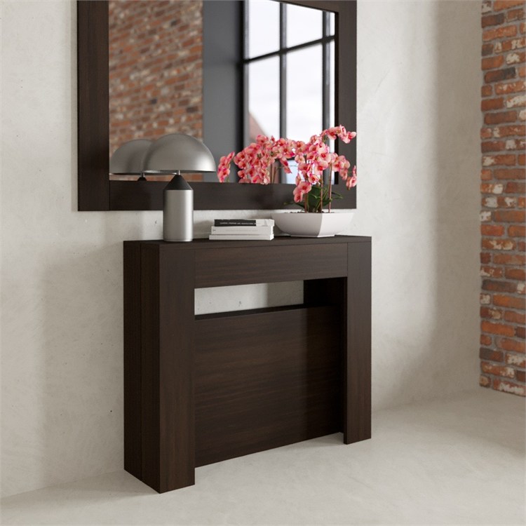 Consolle allungabile Luna con porta prolunghe in 