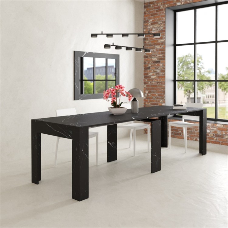 Consolle allungabile Luna con porta prolunghe in 