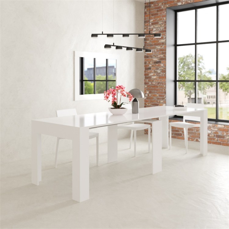 Consolle allungabile Luna con porta prolunghe in 