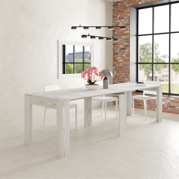 Consolle allungabile Luna con porta prolunghe in 