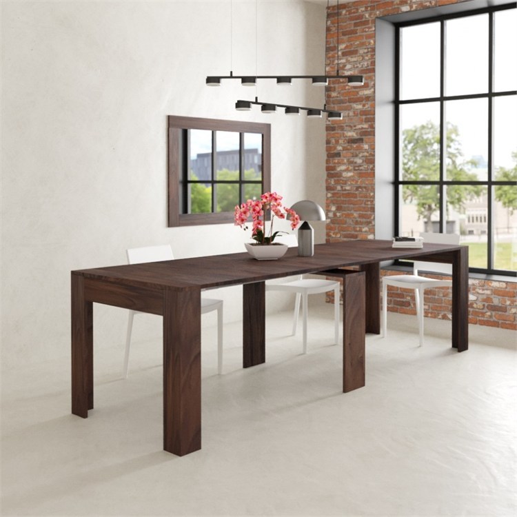 Consolle allungabile Luna con porta prolunghe in 