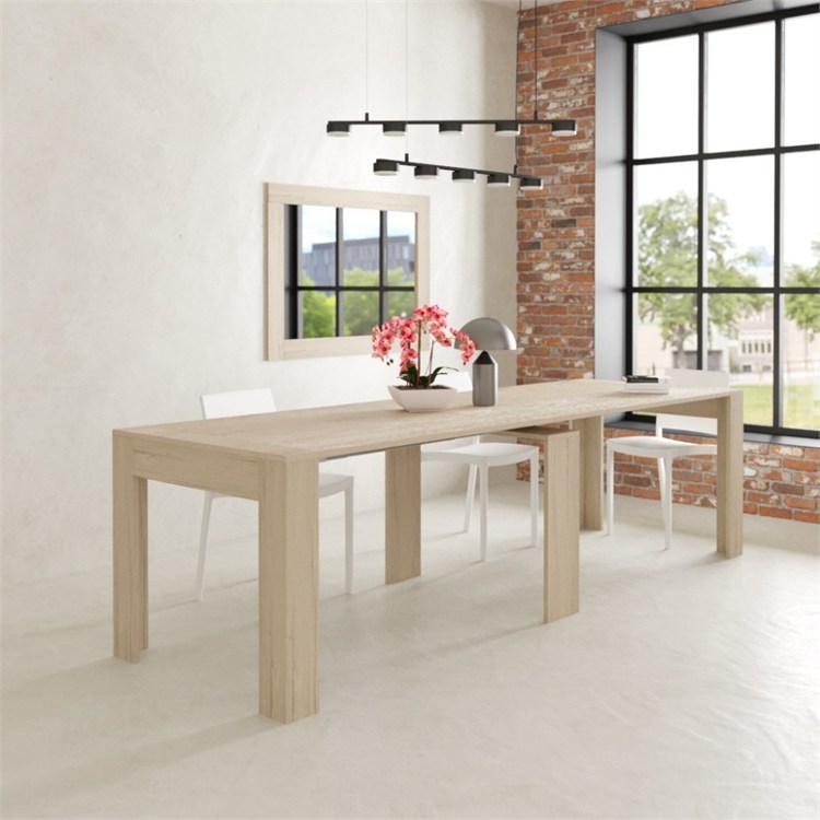 Consolle allungabile Luna con porta prolunghe in 