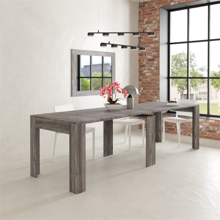 Consolle allungabile Luna con porta prolunghe in 